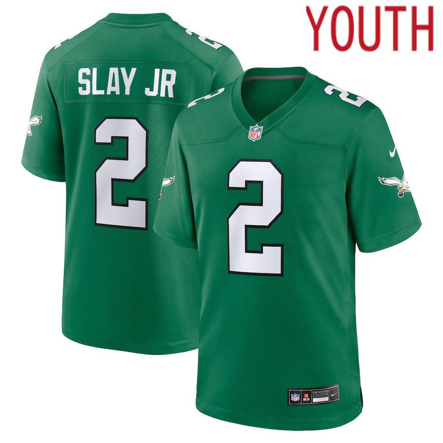 Youth Philadelphia Eagles 2 Darius Slay Jr. Nike Kelly Green Alternate Player Game NFL Jersey